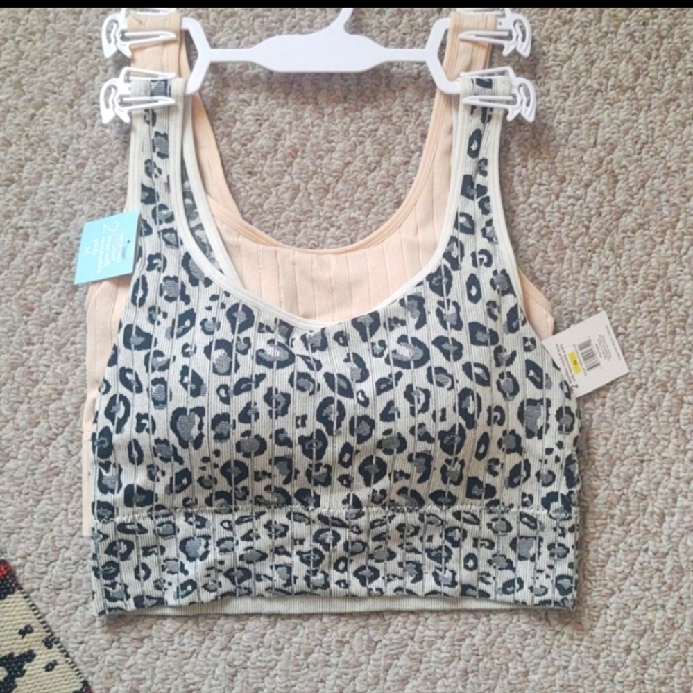 LA LA Intimates Leopard Print 2PK Bra